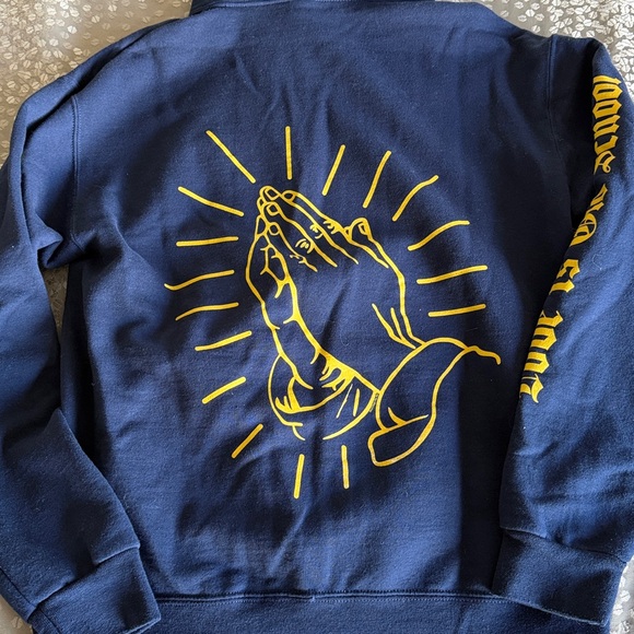 Blue Hoodie with Yellow Lettering/ Gwen Stefani concert hoodie - Picture 5 of 5